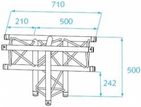 Location structure alu angle 3 directions vertical - PROLYTE X30D C018 - ASD ASX 34 - PARIS